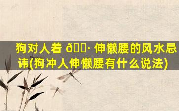 狗对人着 🌷 伸懒腰的风水忌讳(狗冲人伸懒腰有什么说法)